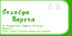 orsolya magera business card